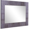 35" Gray Glass Framed Accent Mirror