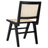 Safavieh Couture Hattie French Cane Dining Chair, Black/Natural