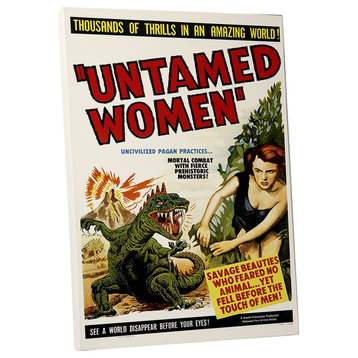 Sci Fi Movies "Untamed Women" Gallery Wrapped Canvas Wall Art