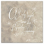DDCG - Champagne "O Holy Night" Canvas Wall Art, 16"x16" - Spread holiday cheer this Christmas season by transforming your home into a festive wonderland with spirited designs. This Champagne "O Holy Night" 16x16 Canvas Wall Art makes decorating for the holidays and cultivating your Christmas style easy. With durable construction and finished backing, our Christmas wall art creates the best Christmas decorations because each piece is printed individually on professional grade tightly woven canvas and built ready to hang. The result is a very merry home your holiday guests will love.