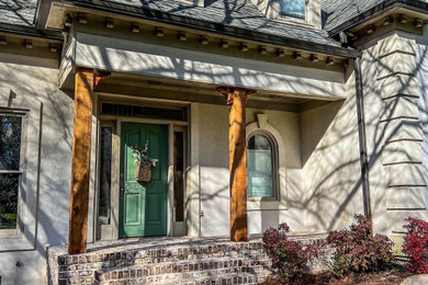 Arts and crafts front porch idea in Charlotte