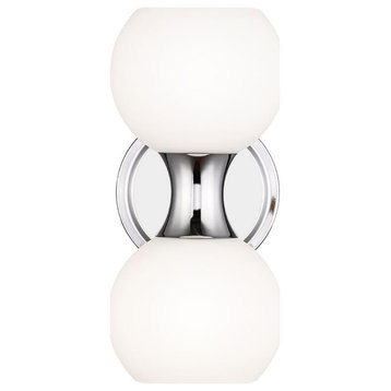 Artemis 2-Light Wall Sconce in Chrome