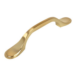 Cosmas - Cosmas 9533BB Brushed Brass Cabinet Pull, Set of 10 - Cabinet And Drawer Handle Pulls