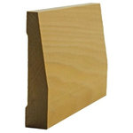 NewMouldings - EWBB32 Beveled 3-1/2" Baseboard Moulding, 3/4" x 3-1/2", Poplar, 94" - Unfinished Solid Hardwood