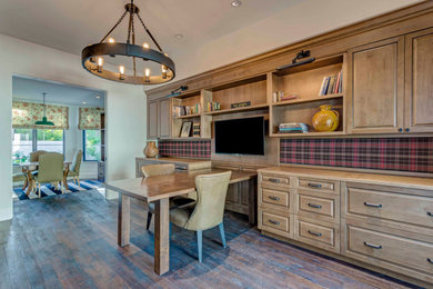 Inspiration for a craftsman home office remodel in Phoenix