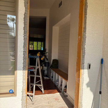 Dekton 0163 Venezia Noce - exterior aluminum door