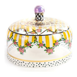 Striped Awning Cake Dome | MacKenzie-Childs - Serving Utensils