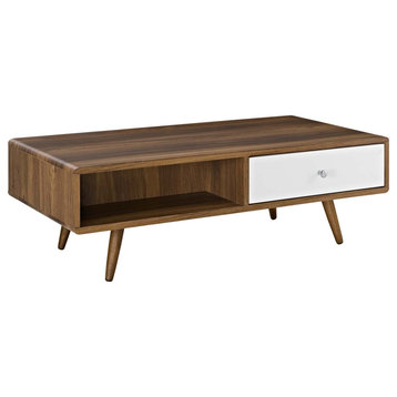 Transmit Coffee Table, Walnut White