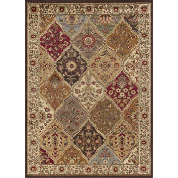 Cambridge Traditional Abstract Multi-Color Rectangle Area Rug, 9'x12.6'