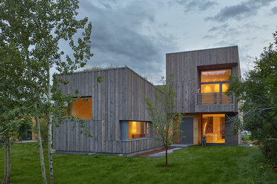 Inspiration for a contemporary exterior home remodel in Jackson
