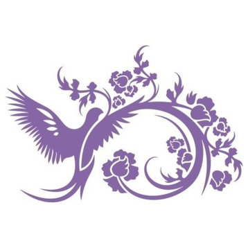 Flapping Of Wings Wall Hanger Decal, Lavender, 47"x30"