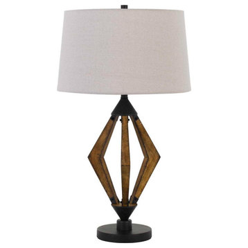 Uni-Pack One Light Table Lamp In Black/Wood