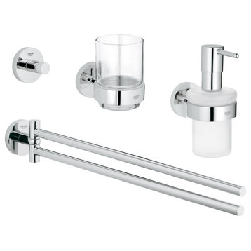 Grohe 40 846 Essentials Bathroom Package - Starlight Chrome