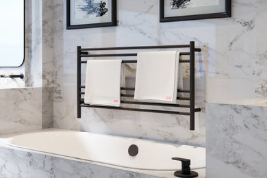 Contemporary Bathroom with Matte Black Finishes