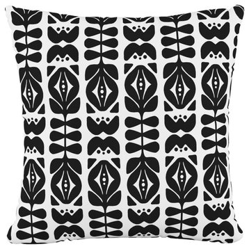 18" Decorative Pillow, Oslo Block Black