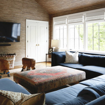 Grasscloth Media Room