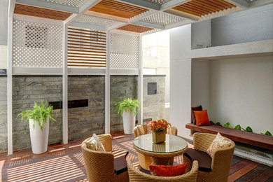 Photo of a contemporary home design in Bengaluru.