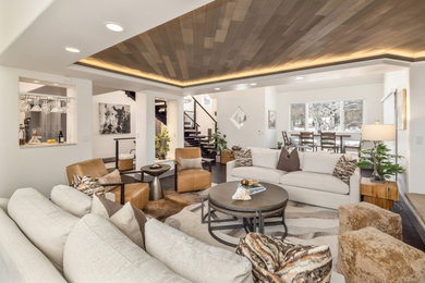 Inspiration for a transitional living room remodel in Denver