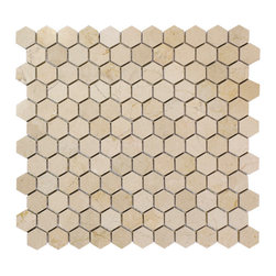 Marble Hex Crema Marfil - Mosaic Tile