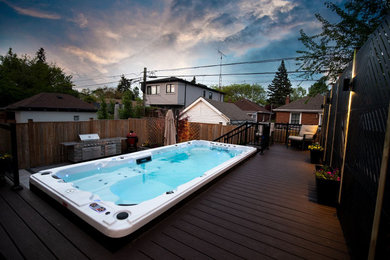 Example of a minimalist pool design in Toronto