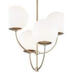 Mitzi by Hudson Valley Lighting - Carrie Four Light Chandelier - Aged Brass Finish - Opal Etched Glass - We get it. Everyone deserves to enjoy the benefits of good design in their home - and now everyone can. Meet Mitzi. Inspired by the founder of Hudson Valley Lighting's grandmother, a painter and master antique-finder, Mitzi mixes classic with contemporary, sacrificing no quality along the way. Designed with thoughtful simplicity, each fixture embodies form and function in perfect harmony. Less clutter and more creativity, Mitzi is attainable high design.