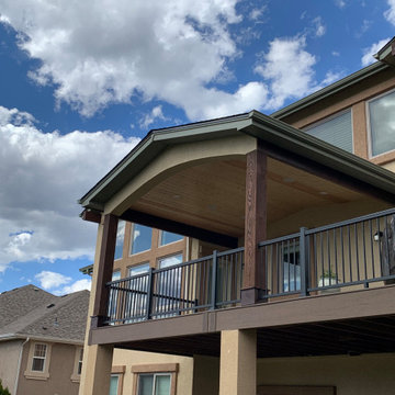 Gorgeous Gabled Deck Cover with Large Support Posts