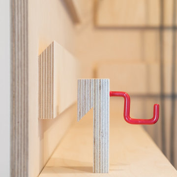 French cleat system in a closet