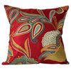 Applique Cushion Covers, 'Paisley Wine', India, Set of 2