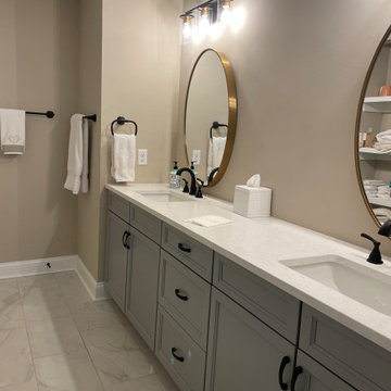 Coffee Bluff Full Remodel - New Custom Double Master Bath Vanity