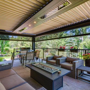 StruXure Adjustable Pergola with Phantom Motorized Screens & Electric Heaters
