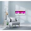 Fireside 50" Recessed/Wall-Mounted Electric Fireplace With Logs, White