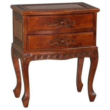 Bowery Hill 2 Drawer Nightstand in Dual Walnut Stain
