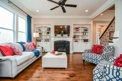 Inspiration for a living room remodel in Raleigh