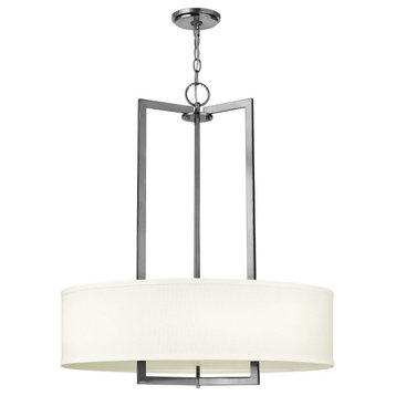3 Light Medium Drum Chandelier in Transitional Style - 26 Inches Wide by 30.25