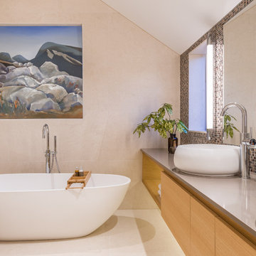 Warm Contemporary Bathroom by Du Bois Design