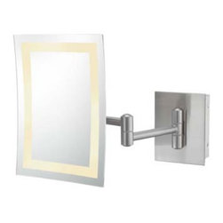 Single-Sided LED Rectangle Wall Mirror - Bathroom Mirrors