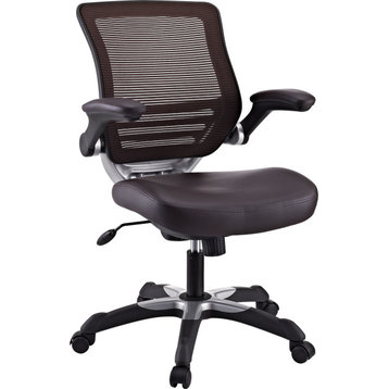 Headon Vinyl Office Chair - Brown, Vinyl
