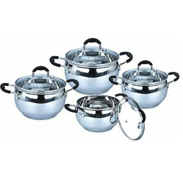 Uniware Stainless Steel Cookware Set, 8 Pieces