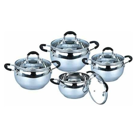 Uniware Stainless Steel Cookware Set, 8 Pieces