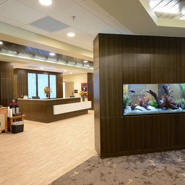 Built-in Aquarium at Retirement Community