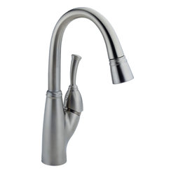 Delta Allora&reg; Single Handle Pull-Down Bar/Prep Faucet - Bar Faucets