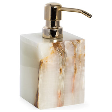 Marble Bath Soap Dispenser, Green Onyx