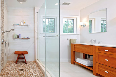 Example of a minimalist bathroom design in DC Metro