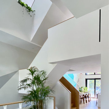 Williamsburg Townhouse - View from Living Room to Central Stair