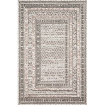 Gray Blush Indoor Outdoor Cole Area Rug by Loloi, 2'7"x12'0"