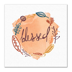DDCG - Autumn Blessings Canvas Wall Art, 16"x1.25"x16" - Prints And Posters