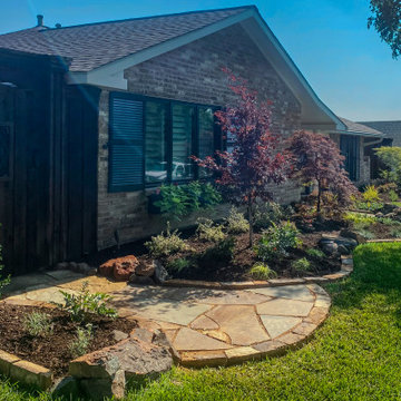 Front Entry Transformation: Flagstone Patio & Specimen Garden | Dallas, TX