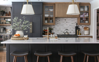 Kitchen of the Week: Wood and Black Cabinets and Better Flow