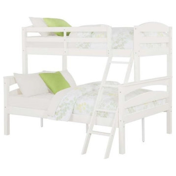 Pemberly Row Twin over Full Bunk Bed in White