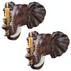 Set of 2 Elephant Head Sconces